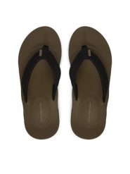 Tommy Hilfiger Japonki Molded Hilfiger Lth Beach Sandal FM0FM05802 Czarny. Czarne japonki Tommy Hilfiger, bez wzorów, z syntetyku. Za 209.99 zł.