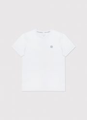PAKO LORENTE – Biały gładki T-shirt Basic. Białe t-shirty Pako Lorente, s, bez wzorów, z bawełny, bez kołnierzyka, bez ramiączek. Za 99.99 zł.