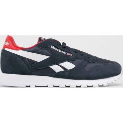 Reebok Classic - Buty CL Leather Mu. Niebieskie buty sportowe casual Reebok Classic, bez wzorów, z gumy, z okrągłym noskiem, bez zapięcia, reebok classic. Za 329.90 zł.