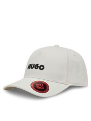 HUGO Czapka z daszkiem Jude 50533410 Biały. Białe czapki z daszkiem Hugo, bez wzorów, z bawełny. Za 119.99 zł.