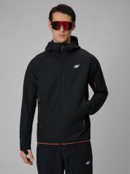 Kurtka softshell wiatroodporna męska 4F 4FRSS26TSOFM644. Niebieskie kurtki 4F, m, bez wzorów, z elastanu, bez kaptura. Za 299.99 zł.