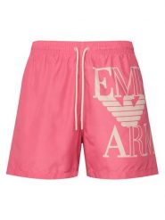 Emporio Armani Szorty kąpielowe EM000583 AF20434 UA303 Różowy Regular Fit. Czerwone kąpielówki Emporio Armani, m, bez wzorów, z syntetyku. Za 489.99 zł.