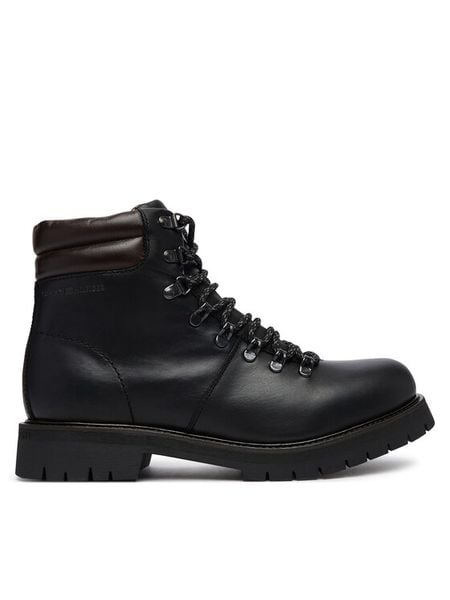 Tommy Hilfiger Trzewiki Elevated Outdoor Lth Wpm Boot FM0FM05995 Czarny. Czarne botki sznurowane Tommy Hilfiger, bez wzorów, ze skóry, bez obcasa, bez zapięcia. Za 849.99 zł.