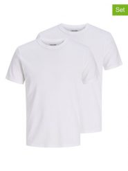 Jack & Jones Koszulki (2 szt.) "Jjeorganic" w kolorze białym rozmiar: S. Białe bezrękawniki Jack & Jones, s, bez wzorów, z bawełny, bez kołnierzyka, bez ramiączek. Za 129.95 zł.