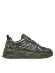 EA7 Emporio Armani Sneakersy 7X000306 AF18446 MZ233 Zielony. Zielone buty sportowe casual EA7 Emporio Armani, bez wzorów, ze skóry, bez zapięcia. Za 639.99 zł.