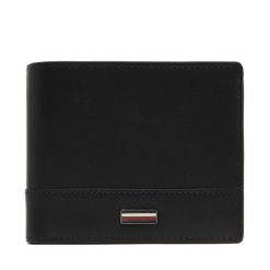 Duży Portfel Męski Tommy Hilfiger. Czarne portfele Tommy Hilfiger, bez wzorów. Za 259.99 zł.