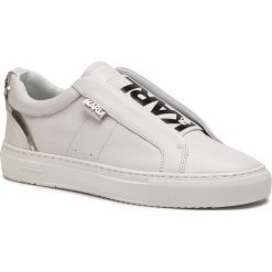 Sneakersy KARL LAGERFELD - KL51015 White Lthr W/Silver. Białe buty sportowe casual marki KARL LAGERFELD, z materiału. Za 839.00 zł.