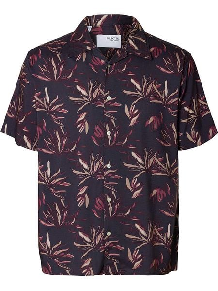 SELECTED HOMME Koszula w kolorze granatowo-fioletowym rozmiar: L. Niebieskie koszule Selected Homme, l, bez wzorów, z wiskozy, bez kołnierzyka, bez ramiączek. Za 66.16 zł.