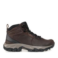 Trekkingi Columbia. Brązowe botki sznurowane Columbia, bez wzorów, bez obcasa, bez zapięcia. Za 399.99 zł.