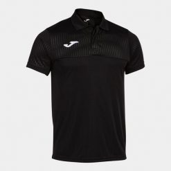 Polo Joma Montreal. Czarne koszulki polo Joma, bez wzorów, z poliesteru, bez kołnierzyka, bez ramiączek, do piłki nożnej. Za 166.80 zł.