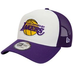 Czapka New Era Los Angeles Lakers fioletowa regulowana. Czarne czapki z daszkiem New Era, bez wzorów, z bawełny. Za 129.99 zł.