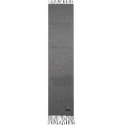 Szal MOSCHINO - 50124 M5293 014. Szare szaliki MOSCHINO, bez wzorów, z materiału. Za 349.00 zł.