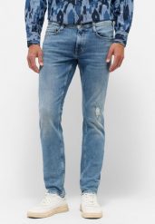 Męskie Spodnie Jeansowe MUSTANG Oregon Slim Denim Blue 1015865 5000 424. Niebieskie jeansy Mustang, l. Za 219.99 zł.