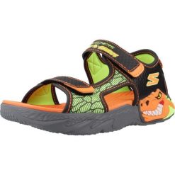 Sandały SKECHERS CREATURE-SPLASH Czarny. Czarne sandały Skechers, z materiału, bez zapięcia. Za 185.99 zł.