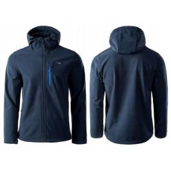 Kurtka męska Elbrus Iver Softshell wodoodporna. Niebieskie kurtki ELBRUS, l, bez wzorów, z softshellu, bez kaptura. Za 248.97 zł.