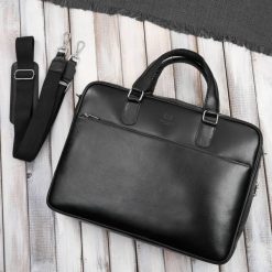 Męska torba skórzana na dokumenty czarna Paolo Peruzzi T-145-BL. Czarne torby na laptopa . Za 439.00 zł.