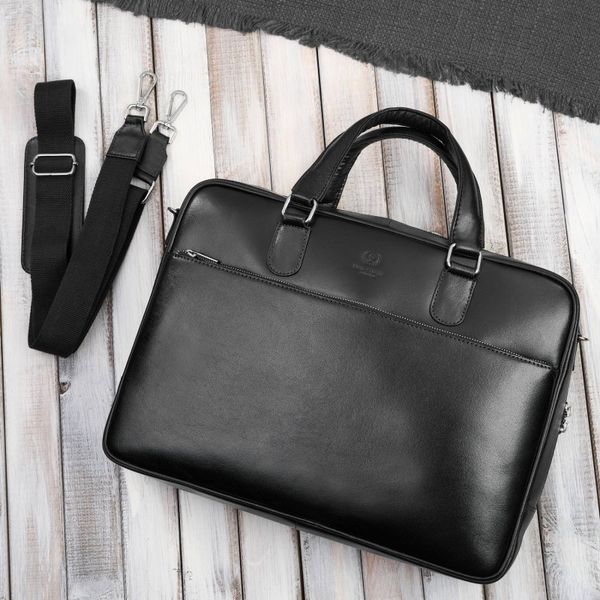 Męska torba skórzana na dokumenty czarna Paolo Peruzzi T-145-BL. Czarne torby na laptopa . Za 439.00 zł.