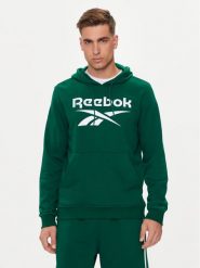 Reebok Bluza Identhlty Big Logo 100076427 Zielony Regular Fit. Zielone bluzy Reebok, m, bez wzorów, z bawełny, bez kaptura. Za 149.99 zł.