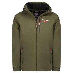 Geographical Norway TAKITO — softshell męski, khaki (WY1161H). Zielone kurtki softshell Geographical Norway, na wiosnę, m, bez wzorów, z elastanu, bez kaptura. Za 209.00 zł.