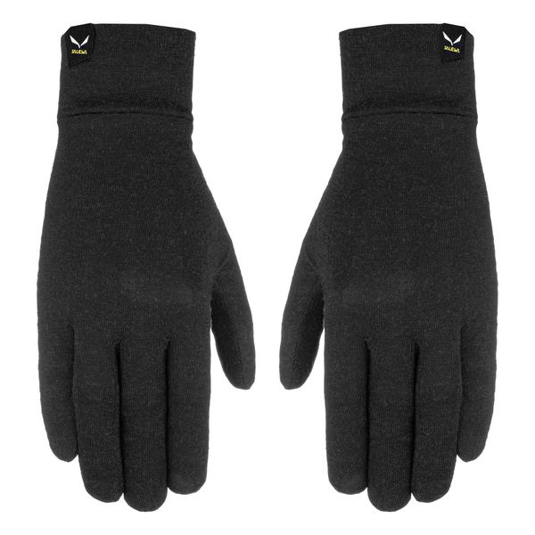 Rękawiczki trekkingowe Salewa CRISTALLO LINER 00-00000282140910. Czarne rękawiczki Salewa, na zimę, bez wzorów, ze skóry. Za 159.09 zł.