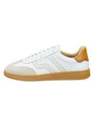 GANT Footwear Skórzane sneakersy "Cuzmo" w kolorze biało-kremowo-jasnobrązowym rozmiar: 45. Białe buty sportowe casual GANT Footwear, bez wzorów, bez zapięcia. Za 399.03 zł.
