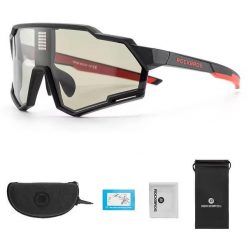 Okulary rowerowe / sportowe inteligentne fotochrom ROCKBROS UV400 14120005001. Brązowe okulary przeciwsłoneczne ROCKBROS. Za 569.00 zł.
