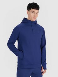 4F Bluza treningowa nierozpinana z kapturem męska 4F x Robert Lewandowski - granatowa XXL. Niebieskie bluzy z kapturem 4F, m, bez wzorów, z dzianiny, z kapturem. Za 249.99 zł.