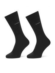 BOSS Zestaw 2 par wysokich skarpet męskich 2P RS Tom 50534901 Czarny. Czarne skarpety Boss, bez wzorów, z bawełny. Za 109.99 zł.