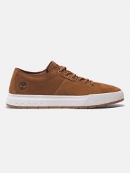 Timberland Skórzane sneakersy w kolorze jasnobrązowym rozmiar: 43. Brązowe buty sportowe casual Timberland, bez wzorów, bez zapięcia. Za 369.99 zł.