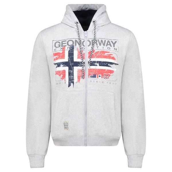 Bluza Geographical Norway GRUSTY BLENDED GREY DB MEN 100 mieszana szarość męska. Czerwone bluzy z kapturem Geographical Norway, m, bez wzorów, z kapturem. Za 139.00 zł.