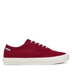 Tenisówki Tommy Hilfiger. Czerwone trampki Tommy Hilfiger, m, bez wzorów, bez zapięcia. Za 279.99 zł.