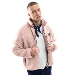 Kurtka polarowa Lifestyle Męska Sherpa Madryn. Czerwone kurtki SIROKO, l, bez wzorów, z polaru, bez kaptura. Za 380.00 zł.