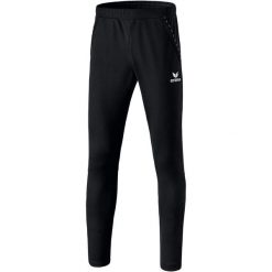 Spodnie treningowe męskie Erima Training Pants with calf insert 2.0. Czarne spodnie treningowe długie Erima, m, bez wzorów, z dresówki. Za 169.99 zł.