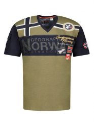 Geographical Norway Koszulka "Jaradock" w kolorze khaki rozmiar: M. Brązowe bezrękawniki Geographical Norway, m, bez wzorów, z bawełny, bez kołnierzyka, bez ramiączek. Za 60.95 zł.