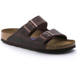 Klapki męskie Birkenstock Arizona. Brązowe klapki Birkenstock, z jeansu. Za 439.00 zł.