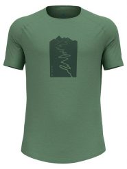 Odlo Koszulka funkcyjna "Ascent" w kolorze zielonym rozmiar: L. Zielone t-shirty sportowe ODLO, bez wzorów, z materiału, bez ramiączek, outdoorowe. Za 199.03 zł.