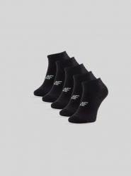4F Skarpetki krótkie (5-pack) męskie - czarne 39-42. Czarne skarpety 4F, bez wzorów, z bawełny. Za 59.99 zł.