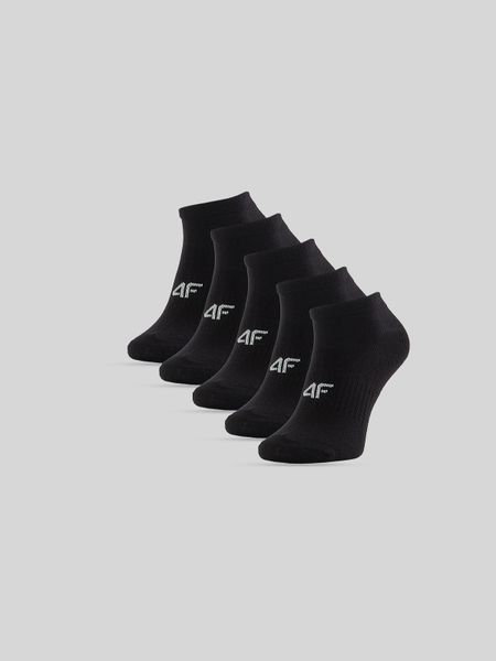 4F Skarpetki krótkie (5-pack) męskie - czarne 39-42. Czarne skarpety 4F, bez wzorów, z bawełny. Za 59.99 zł.