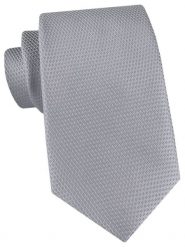 Męski Krawat - Mikrowzór, Kolor Popielaty - Angelo di Monti. Szare krawaty i muchy Angelo di Monti, bez wzorów, z tkaniny. Za 49.99 zł.