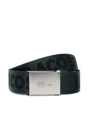 Lacoste Pasek Męski RC4104 Granatowy. Niebieskie paski LACOSTE, bez wzorów, z materiału. Za 329.99 zł.