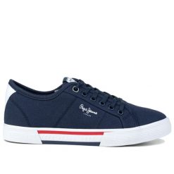 Buty męskie trampki sportowe Pepe Jeans BRADY MEN BASIC. Niebieskie trampki Pepe Jeans, l, bez wzorów, przed kostkę, bez zapięcia. Za 199.00 zł.