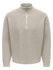 ONLY & SONS Sweter "Carter" w kolorze beżowym rozmiar: M. Brązowe swetry nierozpinane Only & Sons, m, bez wzorów, bez kołnierzyka, bez ramiączek. Za 144.95 zł.