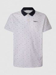Pepe Jeans Koszulka polo w kolorze białym rozmiar: M. Białe koszulki polo Pepe Jeans, m, bez wzorów, z bawełny, bez kołnierzyka, bez ramiączek. Za 154.79 zł.
