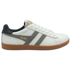 Sneakersy ze skóry Gola Equipe II. Białe buty sportowe casual Gola, bez wzorów, z materiału, bez zapięcia. Za 378.50 zł.