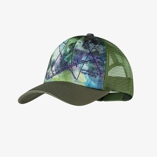 Czapka z daszkiem Unisex Buff Trucker Cap. Niebieskie czapki z daszkiem Buff, na lato, bez wzorów, z materiału. Za 109.99 zł.