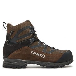 Trekkingi Aku. Brązowe botki sznurowane Aku, bez wzorów, z gore-texu, bez obcasa, bez zapięcia. Za 879.99 zł.