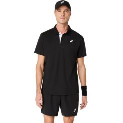 Polo Asics Court. Czarne koszulki polo ASICS, bez wzorów, bez kołnierzyka, bez ramiączek, tenisowe. Za 266.50 zł.