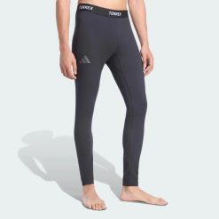 SYNTETYCZNE LEGGINSY TERREX MULTI. Brązowe legginsy długie sportowe Adidas, l, bez wzorów, z dzianiny, outdoorowe, climacool (adidas). Za 219.00 zł.