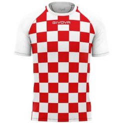 Koszulka sportowa Givova Dama biało-czerwona. Białe t-shirty sportowe Givova, bez wzorów, z dzianiny, bez ramiączek, na fitness i siłownię. Za 73.96 zł.