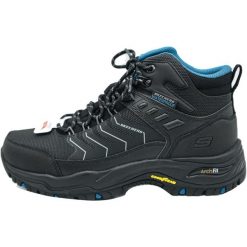 Buty trekkingowe Skechers Arch Fit Dawson Raveno Niebieskie. Niebieskie buty turystyczne Skechers, na zimę, bez wzorów, bez zapięcia, trekkingowe. Za 548.00 zł.